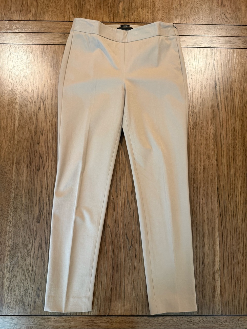 Talbots Slim Straight Ankle Pants in Light Beige
